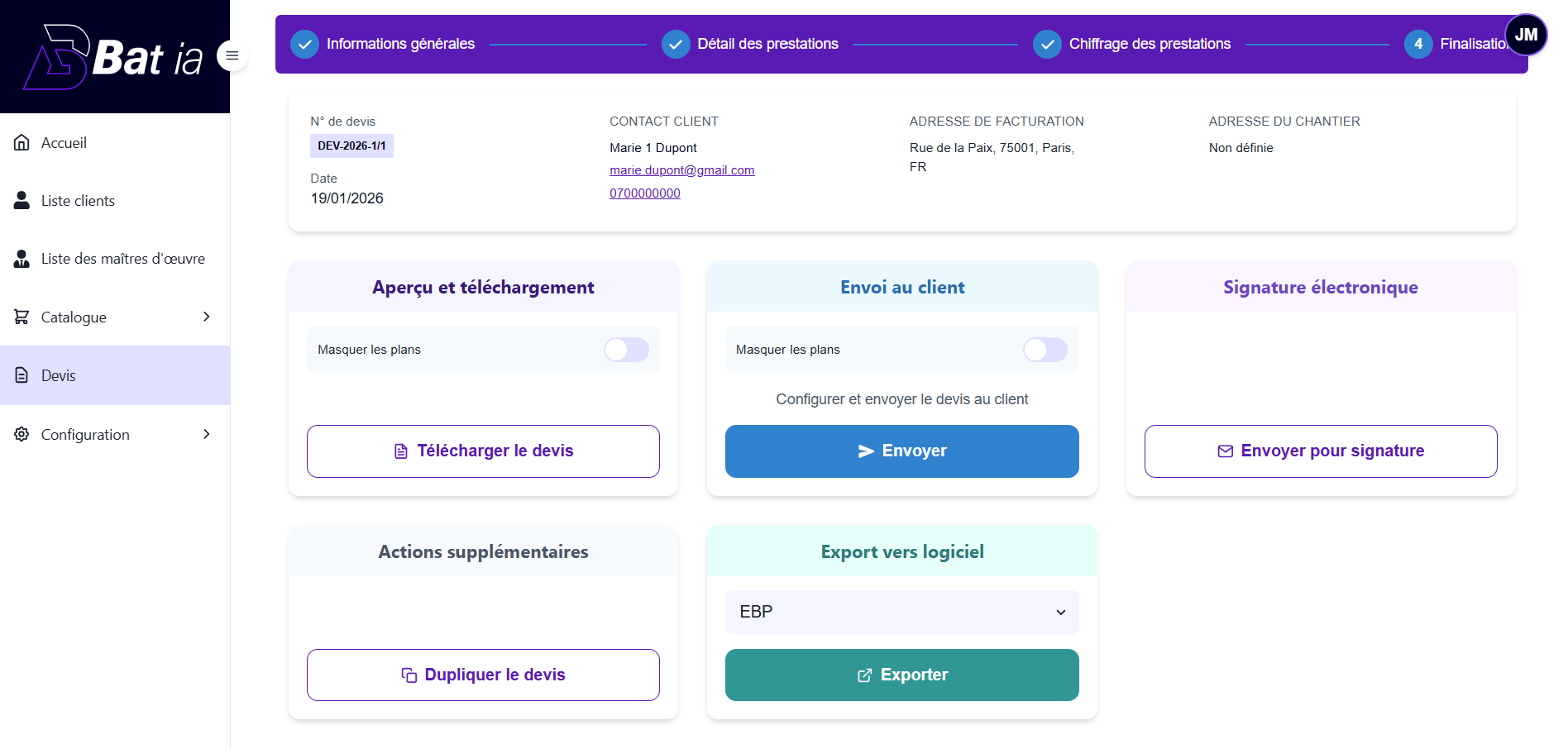 BAT IA - Gestion des projets