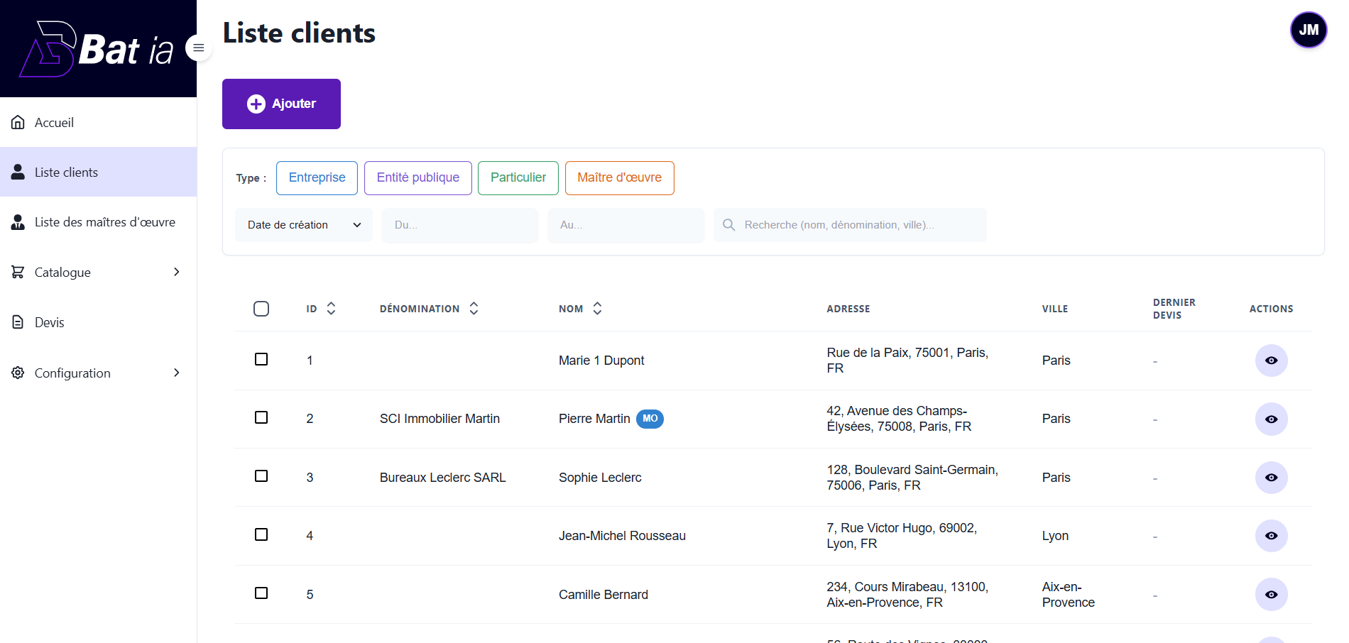 BAT IA - Finalisation du devis